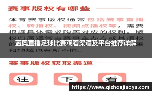 蓝奥直播足球比赛观看渠道及平台推荐详解