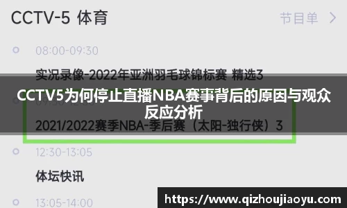 CCTV5为何停止直播NBA赛事背后的原因与观众反应分析