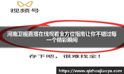 河南卫视直播在线观看全方位指南让你不错过每一个精彩瞬间